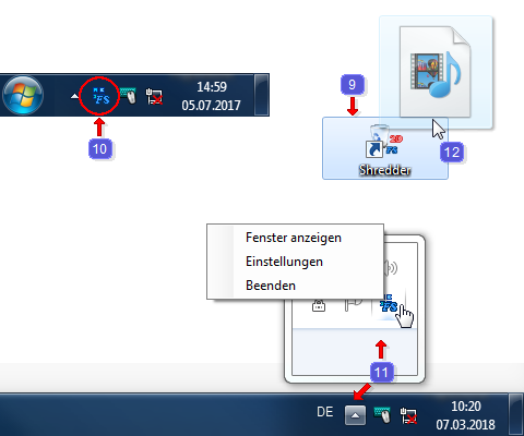 Taskleiste- und Desktopsymbol für das Programm FileShredder