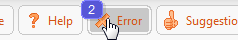 Show error form in the program LanguageWriter